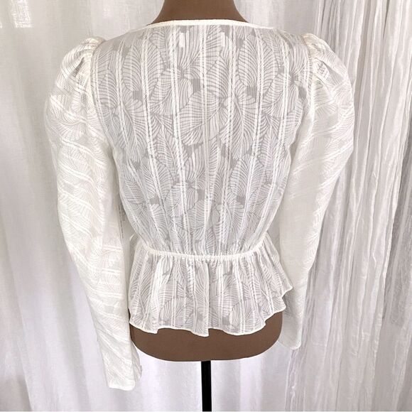 Bailey 44 Semi-Sheer Long Sleeve Cotton Top - Picture 2 of 10